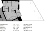 Floorplan of Ossel House, Cable Walk, Enderby Wharf, London, SE10 0TE